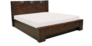 Woodrow Solid Wood Box Storage Queen Size Bed